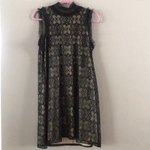 Black and Nude Lacey Dress